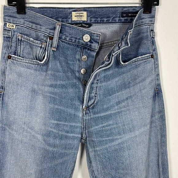 Citizens of Humanity Denim Jean 25 Liya High Rise Classic Fit Crop Distressed - Picture 3 of 8